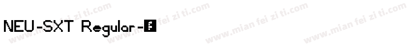 NEU-SXT Regular字体转换